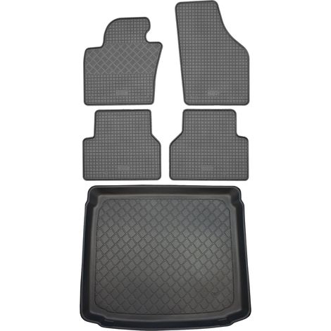 Volkswagen Tiguan I SUV (5 puertas) de 07.2007 a 04.2016, juego de alfombrillas de goma para coche + alfombrilla para maletero. (1/5)