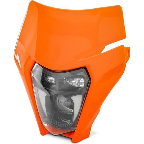 Faro LED + targa per KTM EXC / EXC-F / Freeride / Enduro / SMC 14-25 SW3 arancione