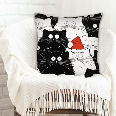 Housse de coussin 45x45 cm carrée cachée zippée pour canapé chambre salon décoration de la saint-valentin