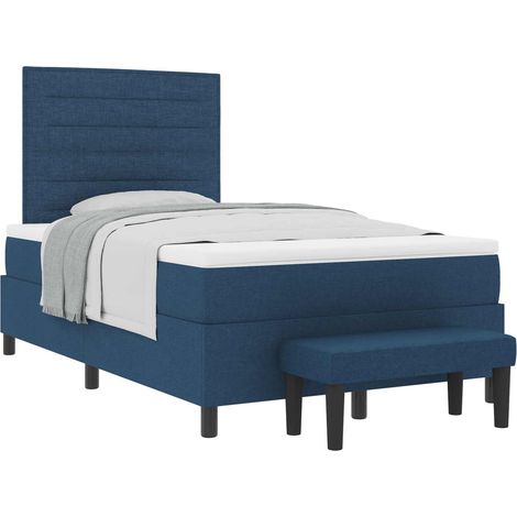 Maison Exclusive - Letto a molle con testiera Blu 120 x 200 cm Tessuto