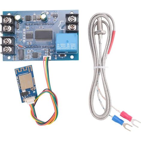 Controlador de temperatura digital de 12 V, módulo de control de alta temperatura, con control mediante aplicación WiFi, rango de temperatura de -99 grados Celsius a 999 grados Celsius, 24 V. (1/3)