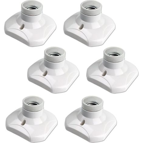 Set mit 6 E27-Schraubfassungen für Deckenleuchten, 220–240 V Wechselstrom, Fassungshalter für LED-Lampen, E27-Sockel für Deckenleuchten