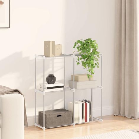 Storage Shelf with Shelf White 43 x 27 x 90 cm Aluminium vidaXL (1/5)