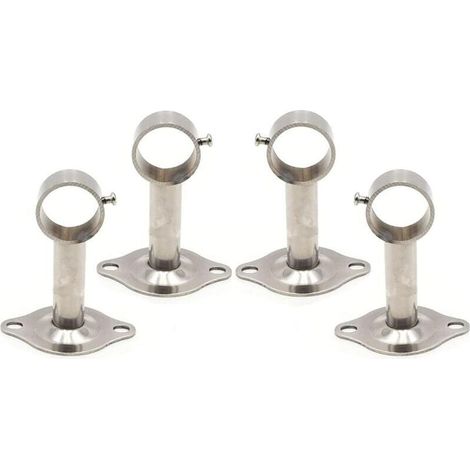 Accessoires rideauTringle à rideau,4 Pièces Support Tringle à Rideau, Support Mural Support Tringle à Rideau, Utilisé pour Installer Tringles à Rideaux au Plafond et également Utilisé pour Installer d (1/4)