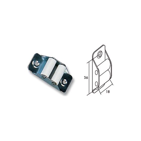 Persiana Pasacintas Mini Metálica Rodillo Nylon C 14mm