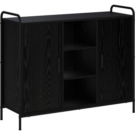 Credenza Rovere Nero 97 x 33 x 81 cm Legno ingegnerizzato vidaXL (1/5)