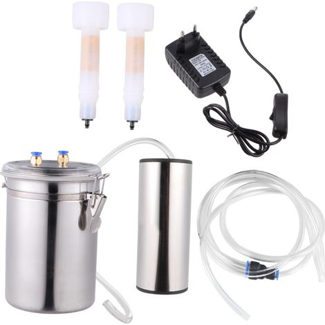 Machine à Traire Électrique pour Stockage et Transport du Lait Frais Pompe à Vide D'aspiration Grosse Capacité 2l en Acier Inoxydable pour Chèvres et Moutons (1/5)