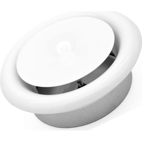 Tuyau de remplacement pour H&C VENT Vanne d'échappement Ø 80 mm de diamètre acier blanc couvercle rond réglable diffuseur HVAC pla (1/5)