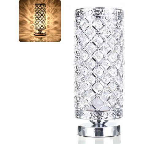Lampe de bureau moderne en cristal, lampe de chevet E27 pour salon, chambre à coucher, décoration intérieure (1/5)