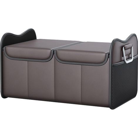 Organisateur de stockage du coffre de voitures - poubelle pliable portable, boîte de chargement de voyage Conception spacieuse couverte de couvercle avec des poignées de transport faciles, accessoir (1/5)