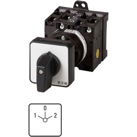 Inverseur cont.: 5 32A 1-0-2 45° à accrochage encastré fixation arrière 000035739 EATON T3-3-8401/Z (1/2)