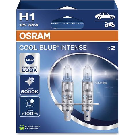 2x H1 OSRAM Blu Fresco Intenso 5000K LED Aspetto Bianco Extra 55W (1/4)