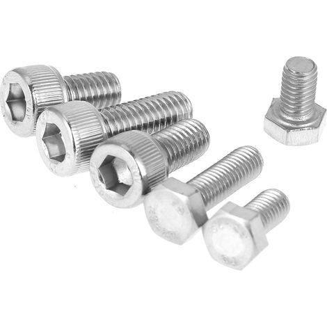Kit de 170 vis à tête cylindrique creuse hexagonale M5/M6 en acier inoxydable avec rondelles et écrous (1/5)