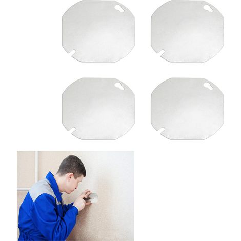 Couvercle de boîtier électrique octogonal, couvercle de boîte de jonction métallique, couvercle de boîte de prise plate, compatible avec les boîtiers électriques octogonaux de 4 pouces (1/5)
