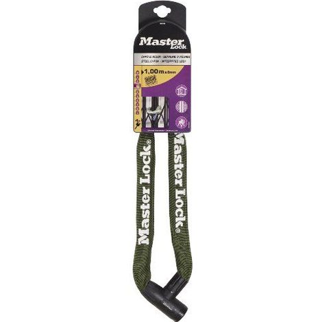 Master Lock 8023EURDCC Chaîne Antivol Vélo avec Serrure à Clé, 100 cm Chaîne, Vert