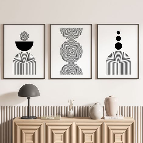 Lot de 3 Affiches / Posters Triptyque - Boho - 3 Affiches - 70x100 cm (Cadres non fournis) - Photo pleine page (1/5)