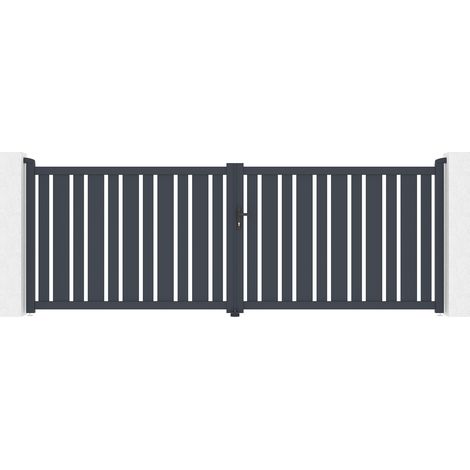 Puerta batiente de aluminio 4m VEYMONT 400 x 140 cm (1/5)