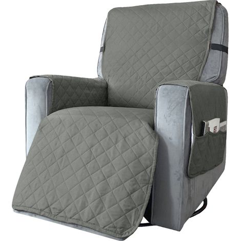 Housse De Fauteuil Inclinable - Imperméable Antidérapante En Polyester - Pour Fauteuils Réclinables Universels Avec Repose-pieds Et Accoudoirs - 1 Pièce (1/5)