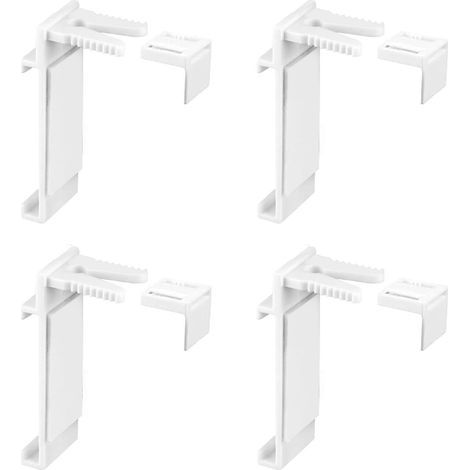 CCYKXA 4 Set Roller Blind Accessories, Roller Blind Clamp Bracket, No Drilling, Adjustable from 1.6 to 2.2 cm, for Roller Blinds, Blackout Shutters