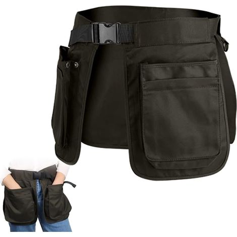 Grembiule da addestratore cinofilo a 6 tasche - Regolabile - Resistente - Grembiule da lavoro di grandi dimensioni - Per addestramento, giardinaggio e toelettatura di animali domestici (verde scuro) (1/5)