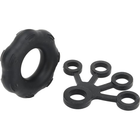 Griffkraft-Trainingsset, Anti-Stress-Silikongerät für Hand- und Fingertraining, ideal für tägliches Krafttraining und Klettern (schwarz). (1/4)