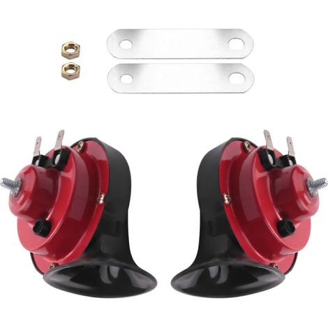 Klaxon de train ultra puissant de 300 dB pour camion, train, bateau, voiture, klaxon électrique pneumatique en forme d'escargot, klaxon simple 12 V étanche pour moto (1/5)