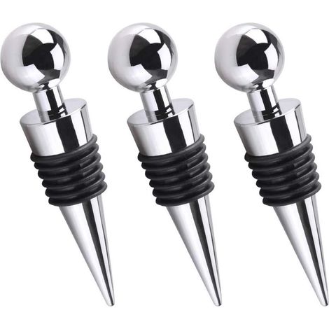 3pcs bouchon de bouteille pour la collection de vin vin rouge champagne bière économiseur scellant,bouchons pour bouteille de vin, champagne, bière