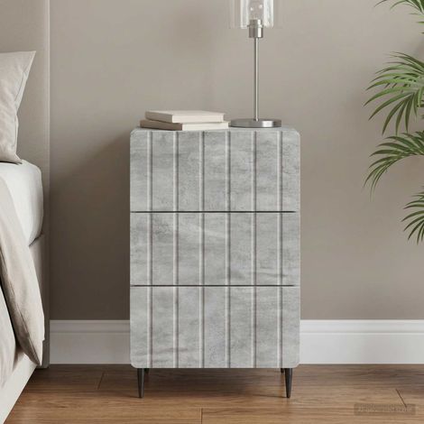 vidaXL Bedside Cabinet Concrete Grey 43x 41 x 68 cm Engineered Wood (1/5)