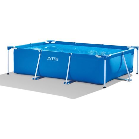 Intex 28271NP - Piscina Fuori Terra Rectangular Frame Rettangolare, 2282 L, Acciaio e PVC, Blu, 260x160x65 cm (1/10)