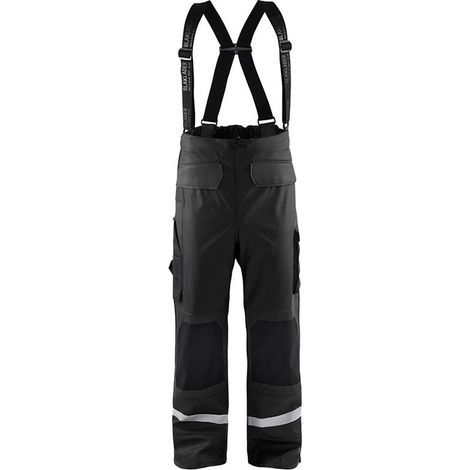 Pantaloni antipioggia Blaklader con cinturini al ginocchio rinforzati Nero M (1/6)