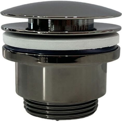 Bonde d'Evier - Bouchon Ø63 - G1'1/4 (33/42) - Pistolet Noir (1/2)
