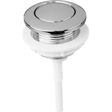 Bouton de chasse d'eau - Argent - Bouton universel pour réservoir de toilettes - Accessoire standard pour réservoir de toilettes - Bouton escamotable (1/5)
