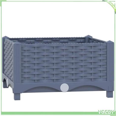 Lit surélevé - FAFEICY - 310397 - 40x40x23 cm - Polypropylène (PP) - Bleu gris (1/5)