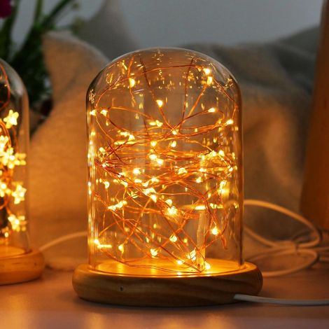 Guirlande lumineuse intérieur et extérieur avec télécommande - Guirlande Lumineuse 3 mètres - Forme Flexible & Fonction Minuterie Intelligente - 6 Pièces - Décoration de Jardin Blanc Chaud (1/5)