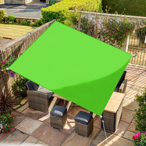 Sun Shade Sail Garden Patio Sunscreen Awning Canopy 98% UV Block Light Green Square 2x2m (1/5)