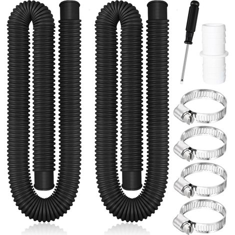 2 Pièces Tuyau Piscine 32mm,150 CM Tuyau pour Piscine Hors Sol avec 4 Pinces Métalliques,Tuyau Aspirateur Piscine,Tuyau de Remplacement pour Piscines Hors Sol (1/5)