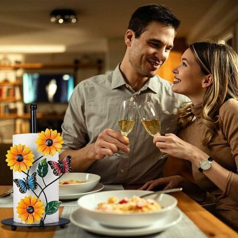 1 porta tovaglioli di carta, porta tovaglioli di carta a forma di girasole per decorazioni per la casa e la cucina, accessori da cucina (1/3)