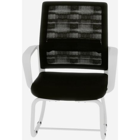 Chaise de bureau moderne minimaliste à dossier en maille, structure métallique, pour usage bureau et maison (1/5)