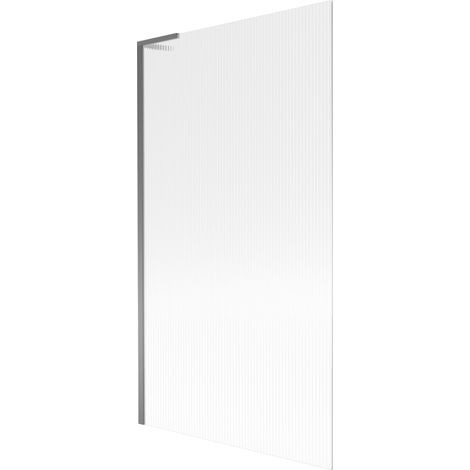 Mexen Next L paroi de baignoire 1-volet 100 x 150 cm, rayures, métal gun - 895-100-000-03-09-95 (1/5)