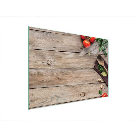 Glasschneidebrett 40x30 Holz
