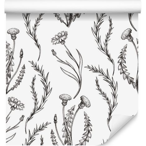 Papel pintado vintage de dientes de león para salón y dormitorio, 50x1000 cm (1/5)