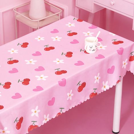 Nappe/tapis de bureau/tapis d'étude/tapis de table/table basse/tapis isolant thermique/nappe/nappe/motif cerise en forme de cœur/40cm-60cm/table de chevet/housse multifonctionnelle, idéale pour Instag (1/5)