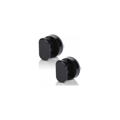 2-Piece Suction Cup Door Handle, Suction Cup Pull Handle, Suction Cup Bay Window Handle with Strong Suction Cup for Bathroom, Cupboard, Drawer, Glass, Mobility Handle, Black (1/5)