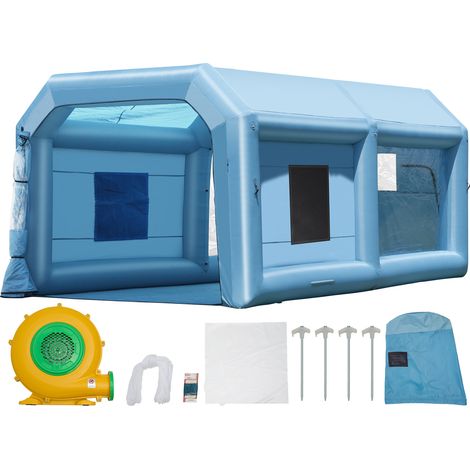 Mophorn Cabina de Pintura Inflable de 6,4 x 4,1 x 3 m con Potente Soplador de 1100 W y Sistema de Filtro de Aire, Cabina de Pintura Portátil para Vehículos Medianos, Pintura de Muebles Grandes (1/5)