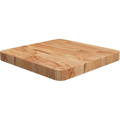 Tablero de mesa cuadrada madera roble marrón claro 40x40x4 cm