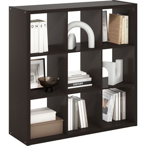 Cabine de Rangement Décorative à Dos Ouvert à 9 Cubes, Chêne Foncé (1/5)