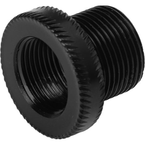 Adaptateur de filtre à huile pour voiture, connecteur fileté universel en métal noir, accessoires automobiles, 5/8‑24 vers M14x1L (1/5)
