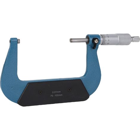 Micrometro per esterni Spacnana, campo di misura da 75 a 100 mm, precisione 0,01 mm. Micrometro di precisione per meccanici, per la misurazione di diametro, spessore e lunghezza.