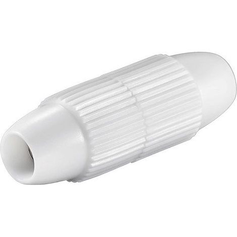 Empalme cable coaxial tipo tornillo Blanco (1/4)