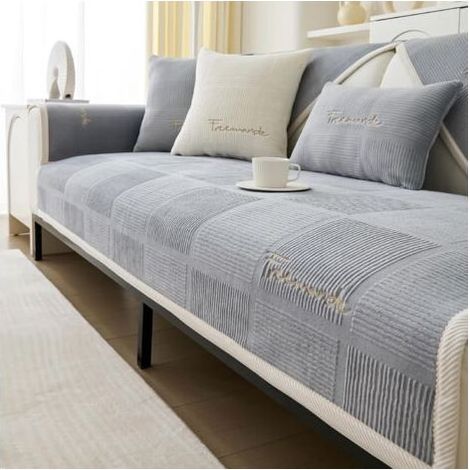 Ecksofabezug (70 x 150 cm) – gesteppt, für 3-Sitzer-Sofas, Sofabezug, L-förmiger Sofabezug, universeller rutschfester Sofabezug (1/5)
